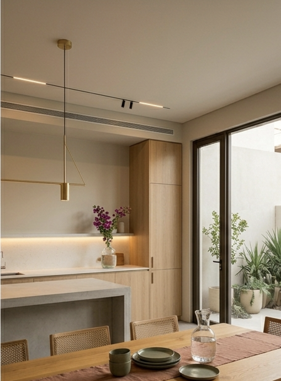 Vista — cocina y comedor
